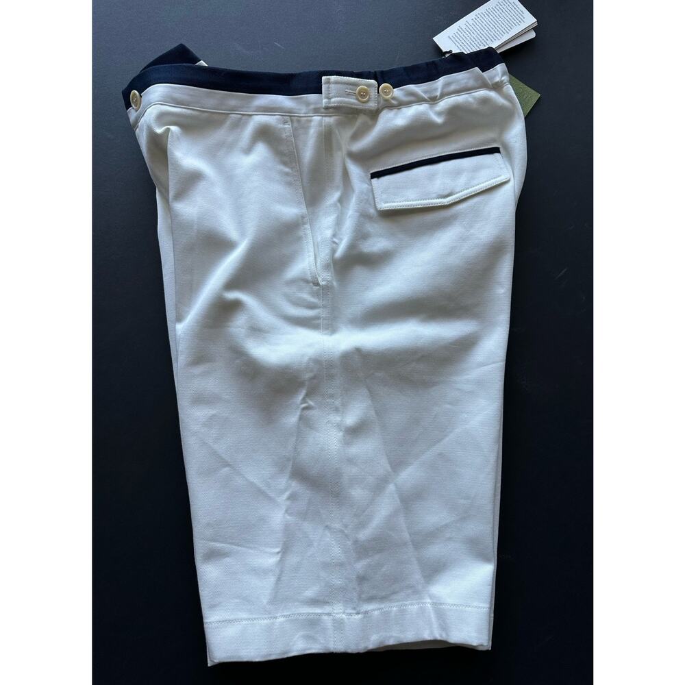 Gucci Double G Embroidery Men’s Short Pants White 34 US/50 Eu 746847 NWT $1250